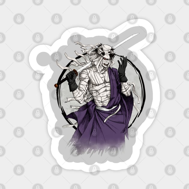 Makoto Shishio Sticker by mcashe_art